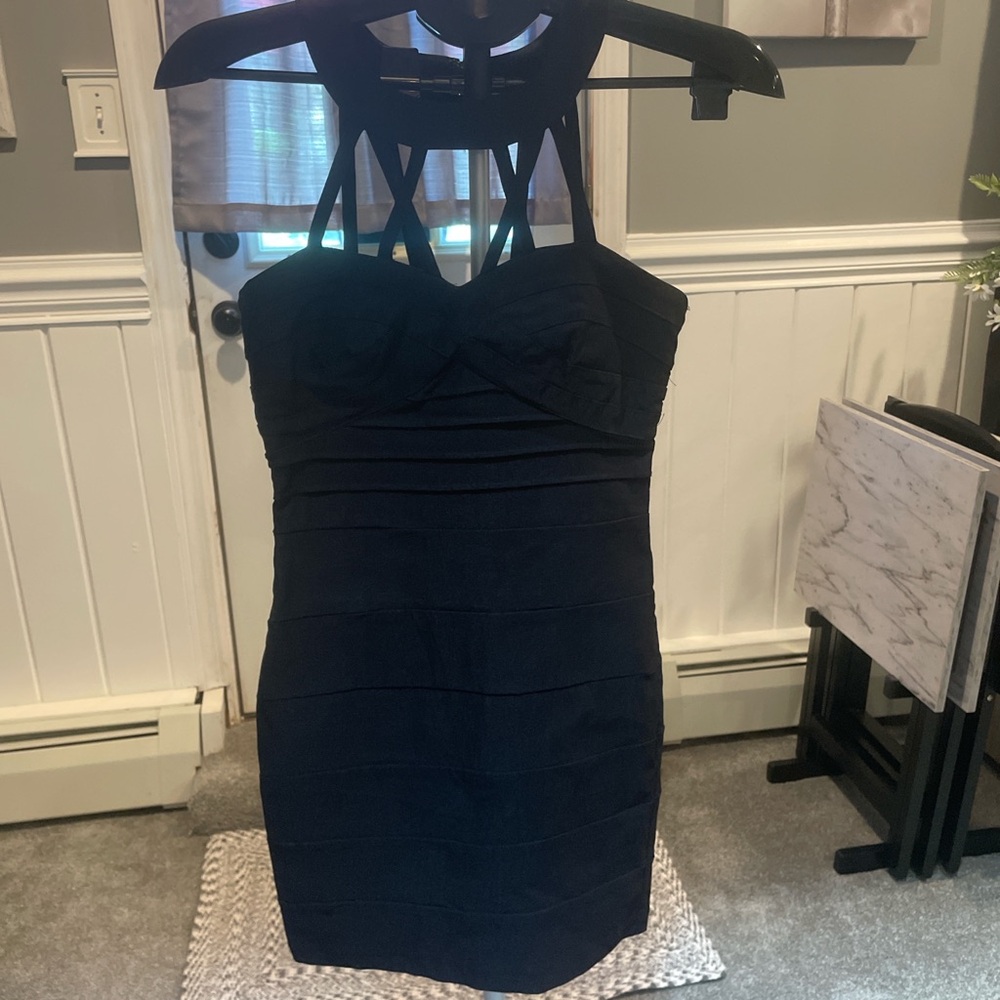 Trixxi Black Backless Dress